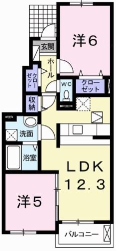 フェリア香呂Ｃの間取り