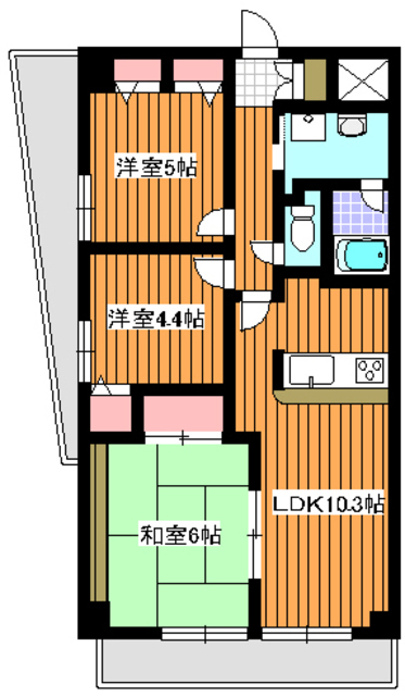 練馬区北町のマンションの間取り