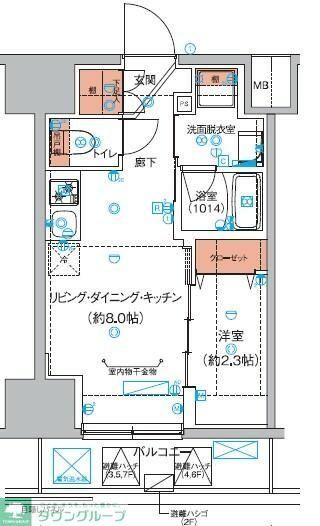 豊島区巣鴨のマンションの間取り