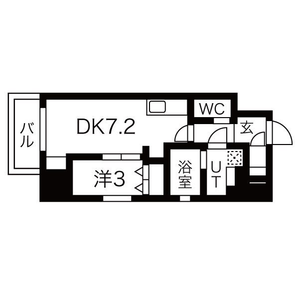 名古屋市中村区千原町のマンションの間取り