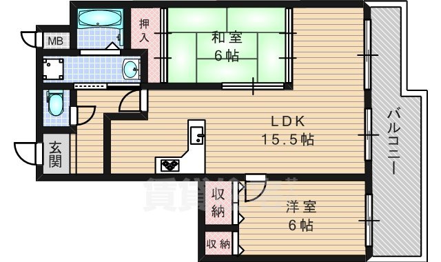 ルネ伏見東の間取り