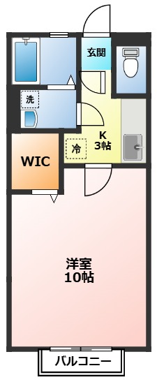 小田原市中曽根のアパートの間取り