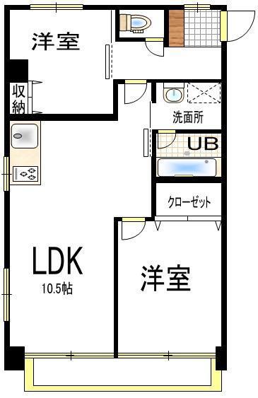 エフワンK西馬込の間取り