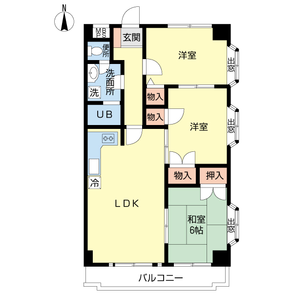 ランドフォレスト天王台Iの間取り