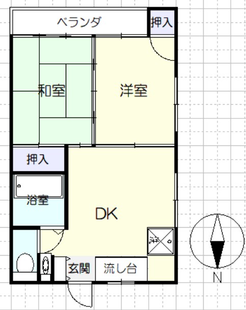 ライフ岩田の間取り