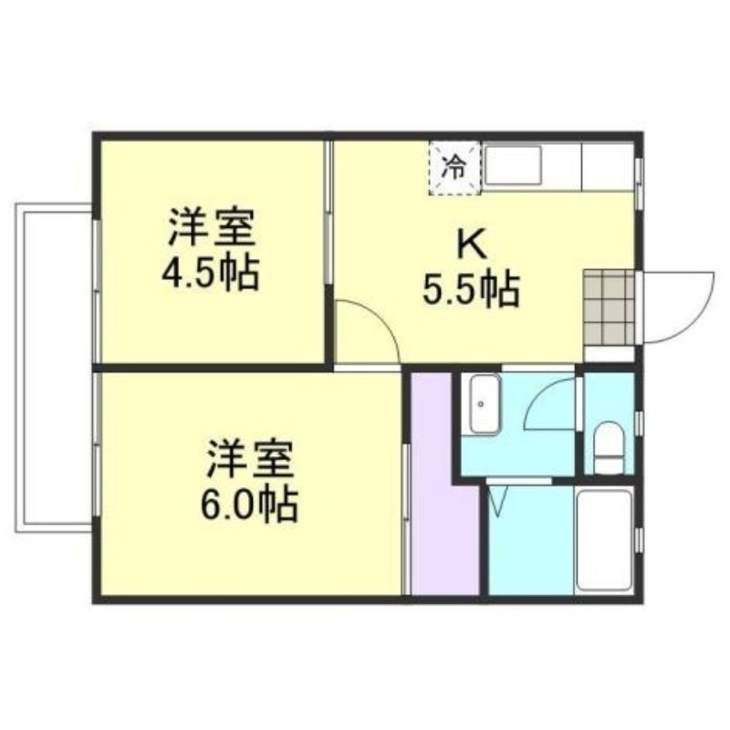 サンライフ鴨方の間取り