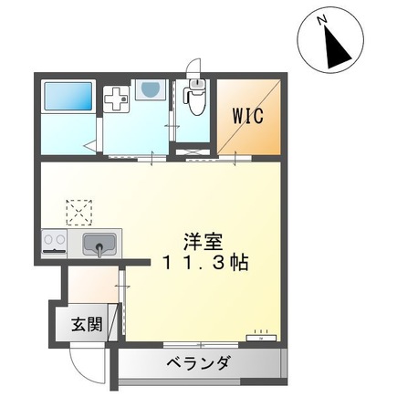 出雲市荻杼町のアパートの間取り