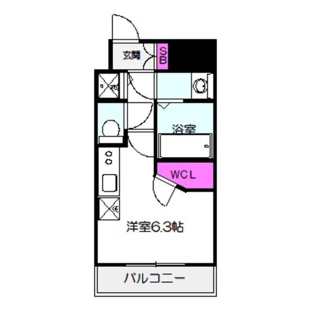 クレアート大阪トゥールビヨンの間取り