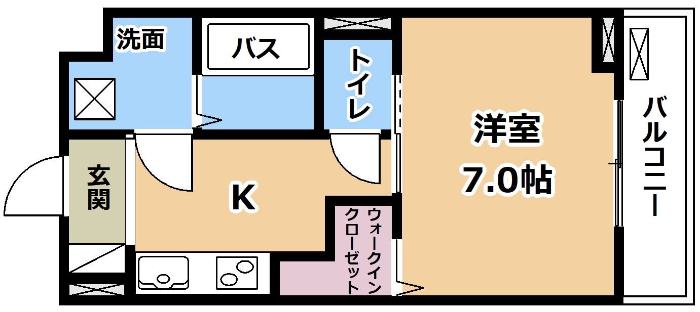 大津市桜野町のアパートの間取り