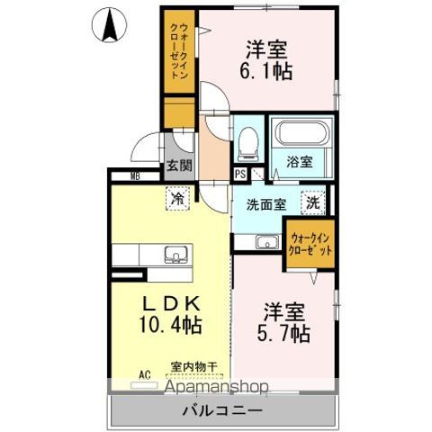 ポペット中島IIの間取り写真