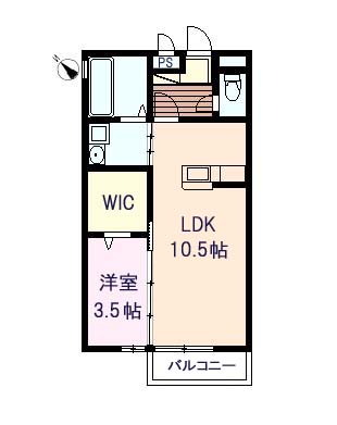 長野市合戦場のアパートの間取り