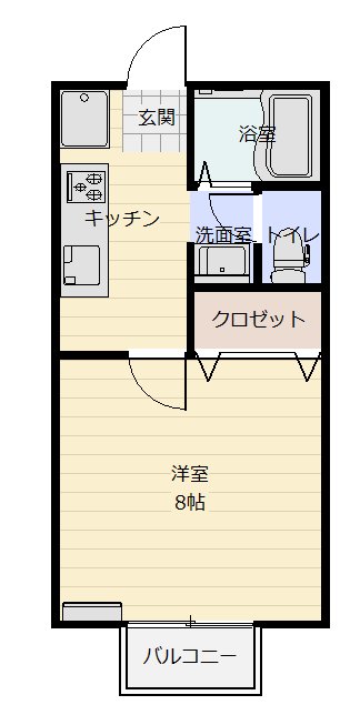 ハーベストハイツ　203の間取り