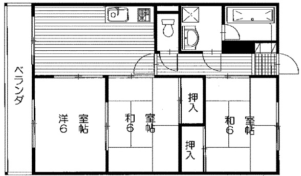 【大阪市平野区加美東のマンションの間取り】