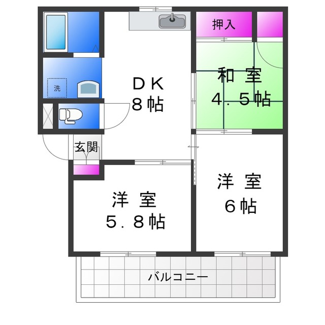 カドリール角野の間取り