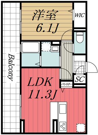 佐倉市大崎台のマンションの間取り