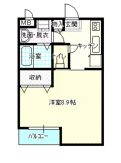 ルミエール豊岡　IIの間取り