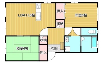 フォブール緑丘　Ａの間取り