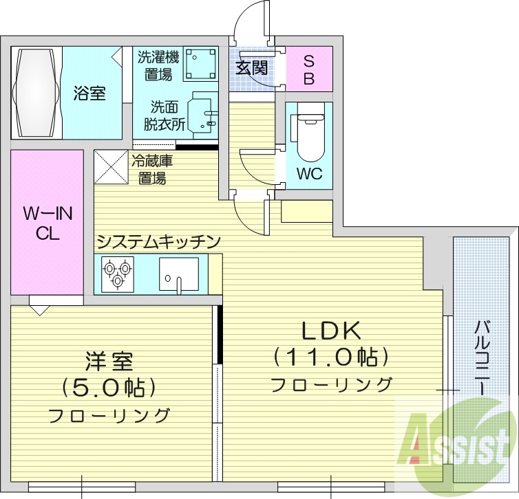 カレラ伏見の間取り