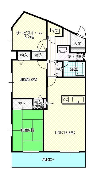 アーバンスクエア麻里布の間取り