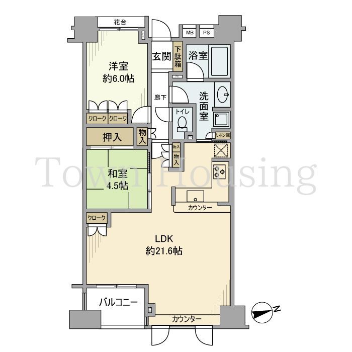 東京都中央区湊３（マンション）の賃貸物件の間取り