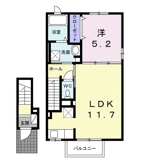 新館１丁目アパートIIの間取り