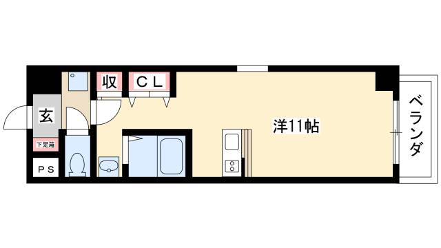 エルミタージュ名駅西の間取り