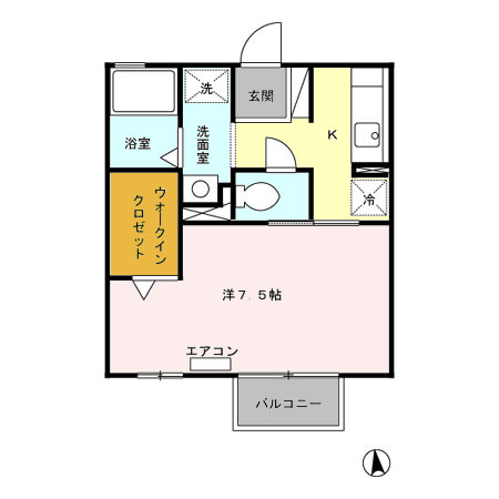 茂原市本納のアパートの間取り