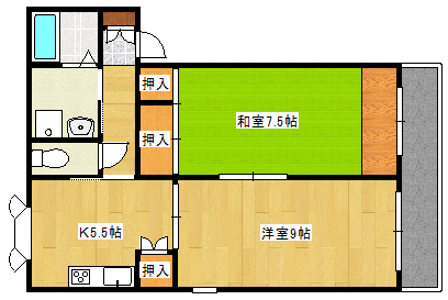 シャルマン岩屋の間取り