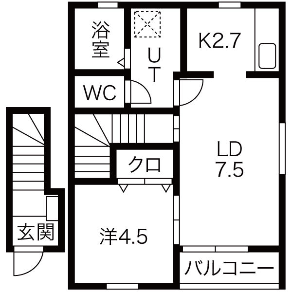 パークヒルズ藤崎乃E棟の間取り