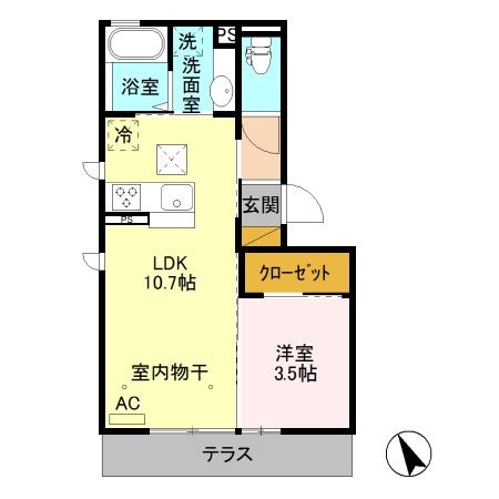 太田市新野町のアパートの間取り