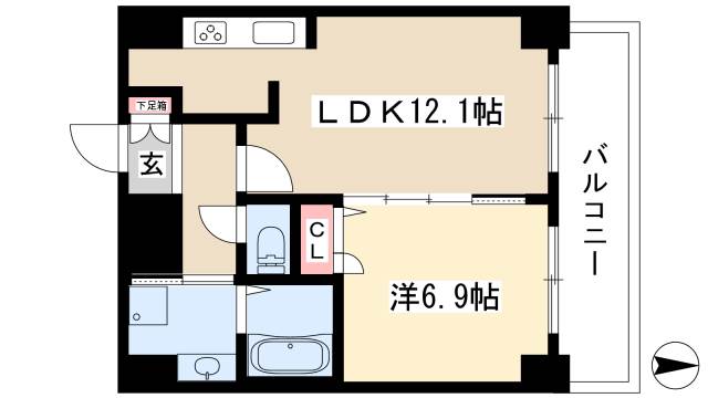 プレサンスNAGOYA桜通ビッグビートの間取り