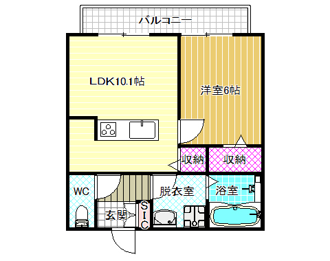 【カーサデルソーレの間取り】