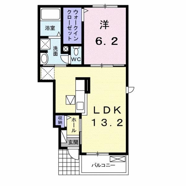 西伯郡伯耆町押口のアパートの間取り