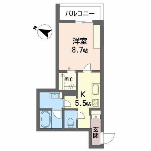 熊本市中央区本荘のマンションの間取り