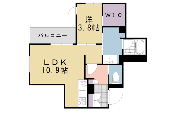 長岡京市勝竜寺のマンションの間取り