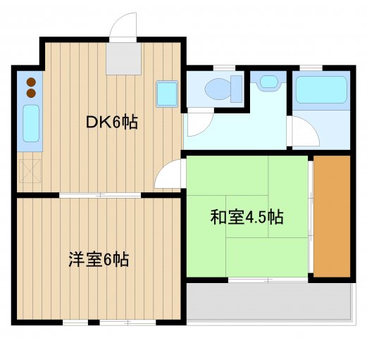 関根橋コーポラスの間取り