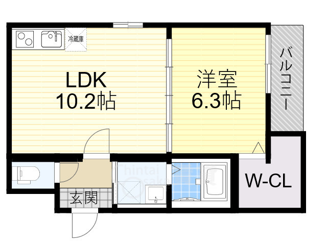 池田市豊島北のアパートの間取り