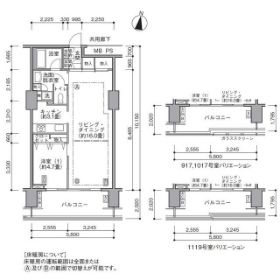 東雲キャナルコートＣＯＤＡＮ１７号棟の間取り