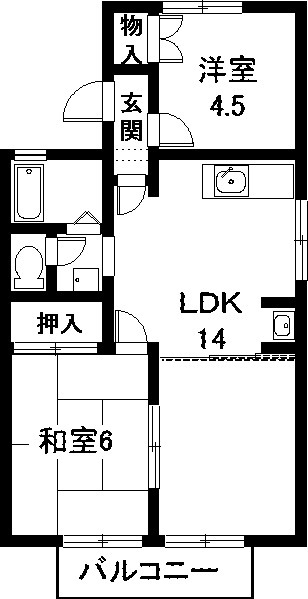 サンライズ杉本の間取り