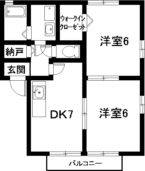 名古屋市中川区西伏屋のアパートの間取り