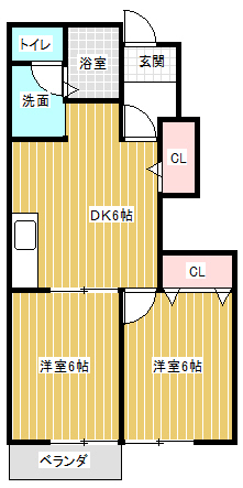 エトワール大原Aの間取り