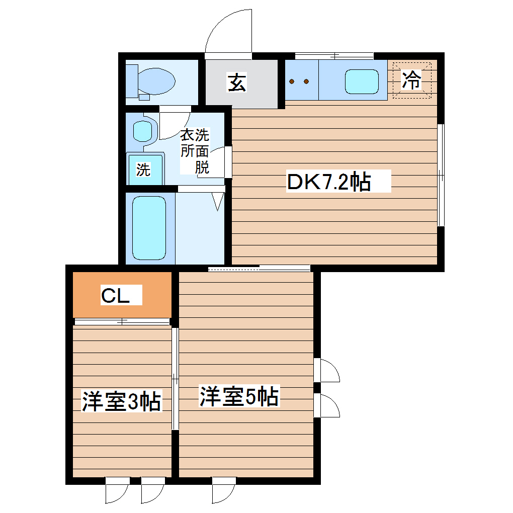 ベルグラン越路IIIの間取り