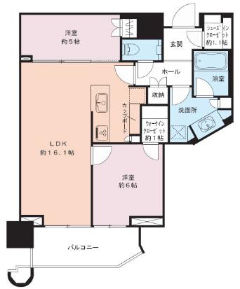 パークタワー勝どきミッドの間取り