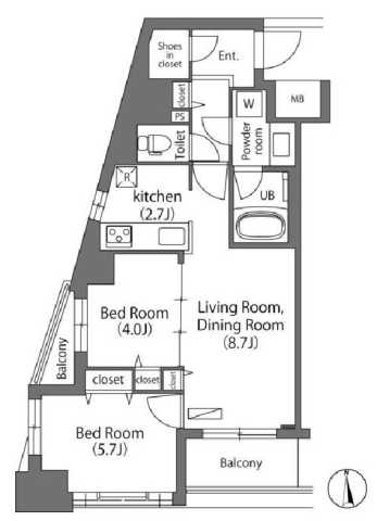 練馬区豊玉北のマンションの間取り