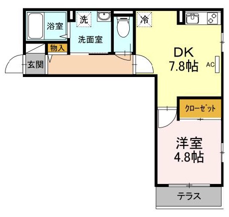 川崎市川崎区殿町のアパートの間取り