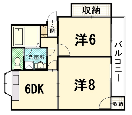 安芸郡府中町山田のマンションの間取り