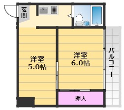 ポアール寺地の間取り