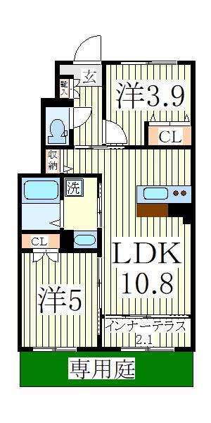 我孫子市中峠のアパートの間取り