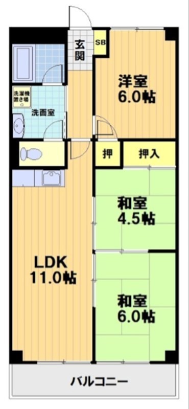 第3洛西ハイツの間取り