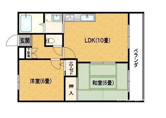 福生市大字熊川のマンションの間取り